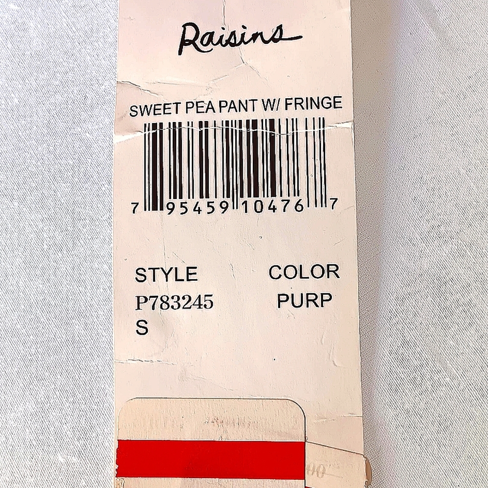 3/10 Raisins Bikini Bottom Fringe Bright Purple S Y2K - Picture 6 of 7